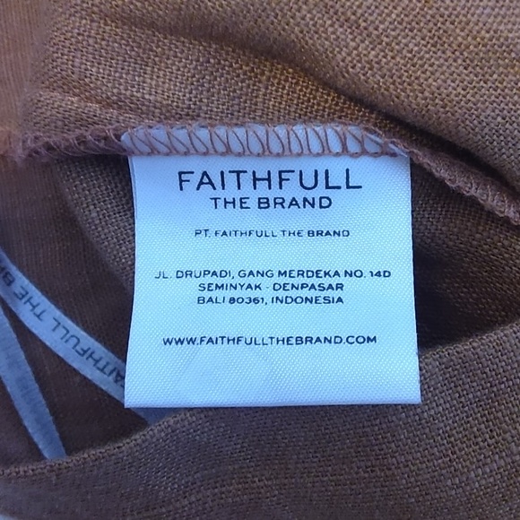 Faithful The Brand Women's Scelsi 100% Lien Pant In Mulberry Size XL NWT - Picture 8 of 9